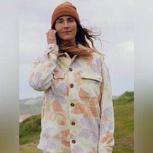 Billabong Happy Camper Button Down Floral Shacket